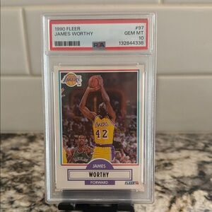 James Worthy - 1990 Fleer  Basketball Card - #97 - PSA Gem Mint 10